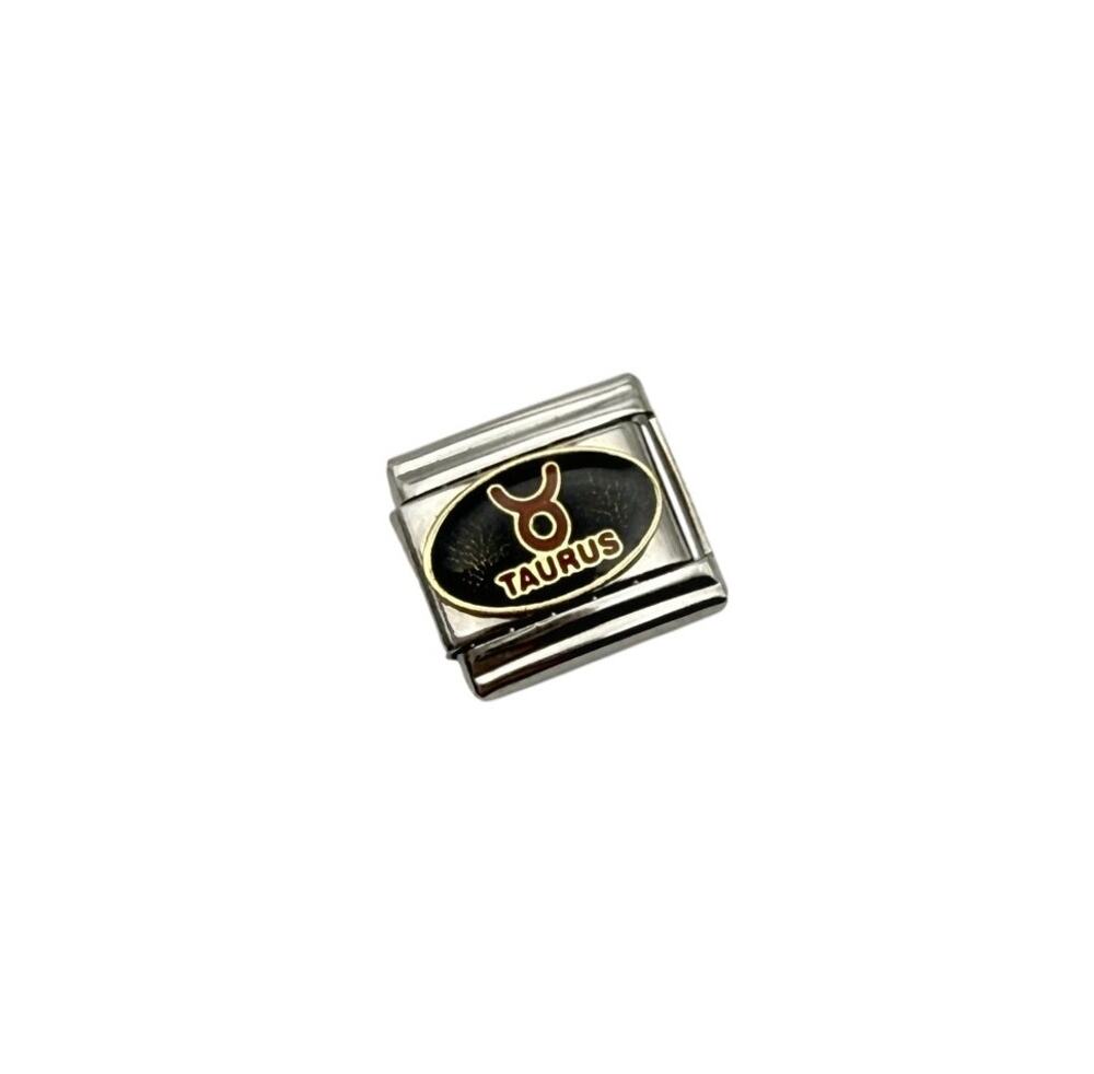Taurus Zodiac Sign 9mm Stainless Steel Bracelet Link Italian Charm NEW Y2K